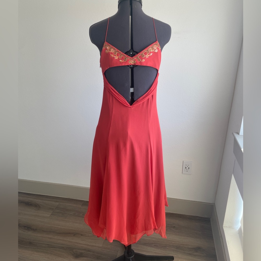 Laundry by Shelli Segal Scarlet Silk Gown - Picture 4 of 8